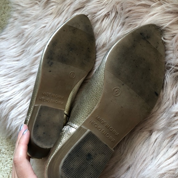 Metallic gold ankle booties - Picture 4 of 5